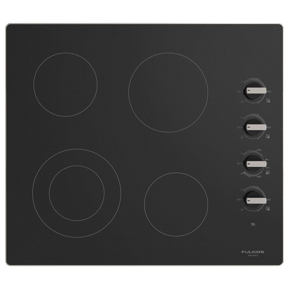Fulgor Milano 300 Series 24" Electric Cooktop in Black Glass, , large