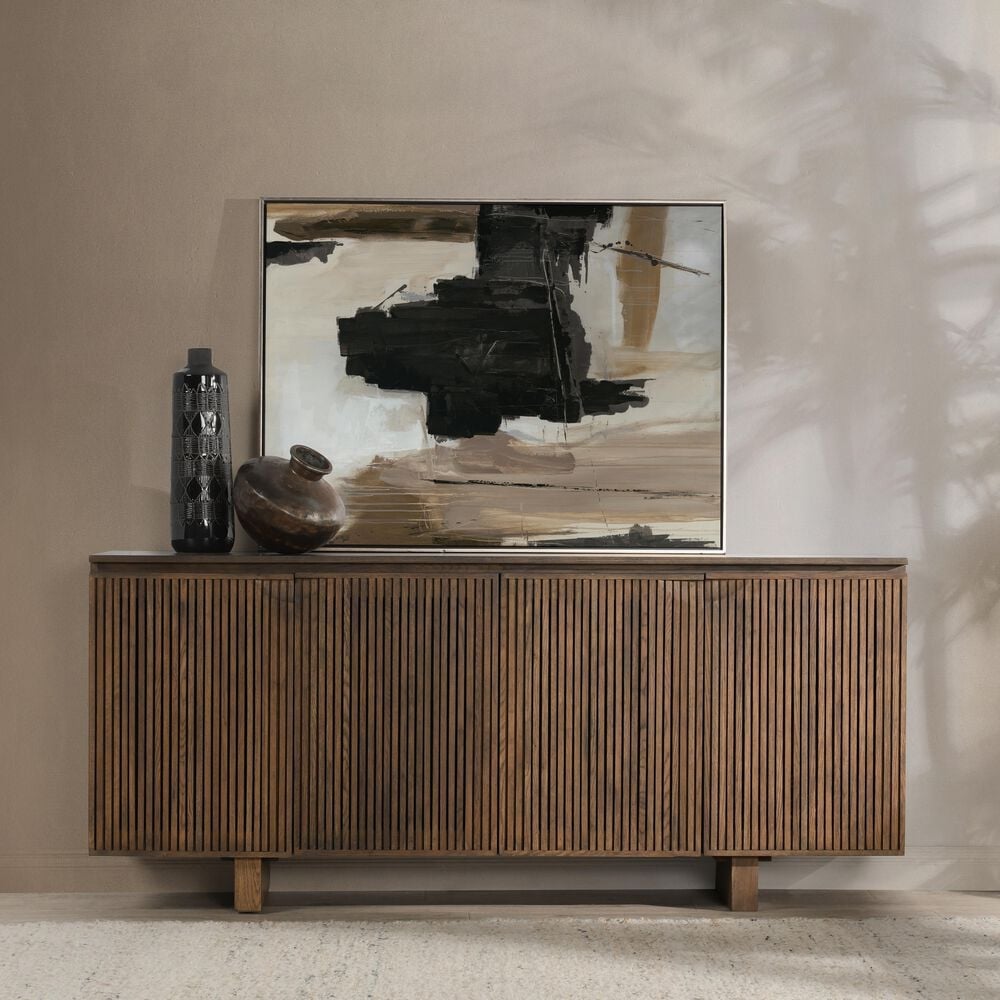 Classic Home Roya 4-Door Cabinet in Toasted Brown, , large
