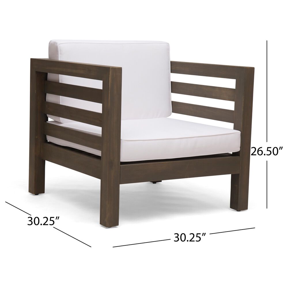 Hearth and Haven Oana Outdoor Club Chair with Cushion in Gray, , large