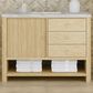 James Martin Marigot 48" Single Bathroom Vanity in Sunwashed Oak with 3 cm Eternal Jasmine Pearl Quartz Top, Rectangular Sink and FreePower Wireless Charger, , large