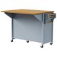 HOMLUX 52"" Kitchen Island with Drop Leaf in Blue Grey, , large