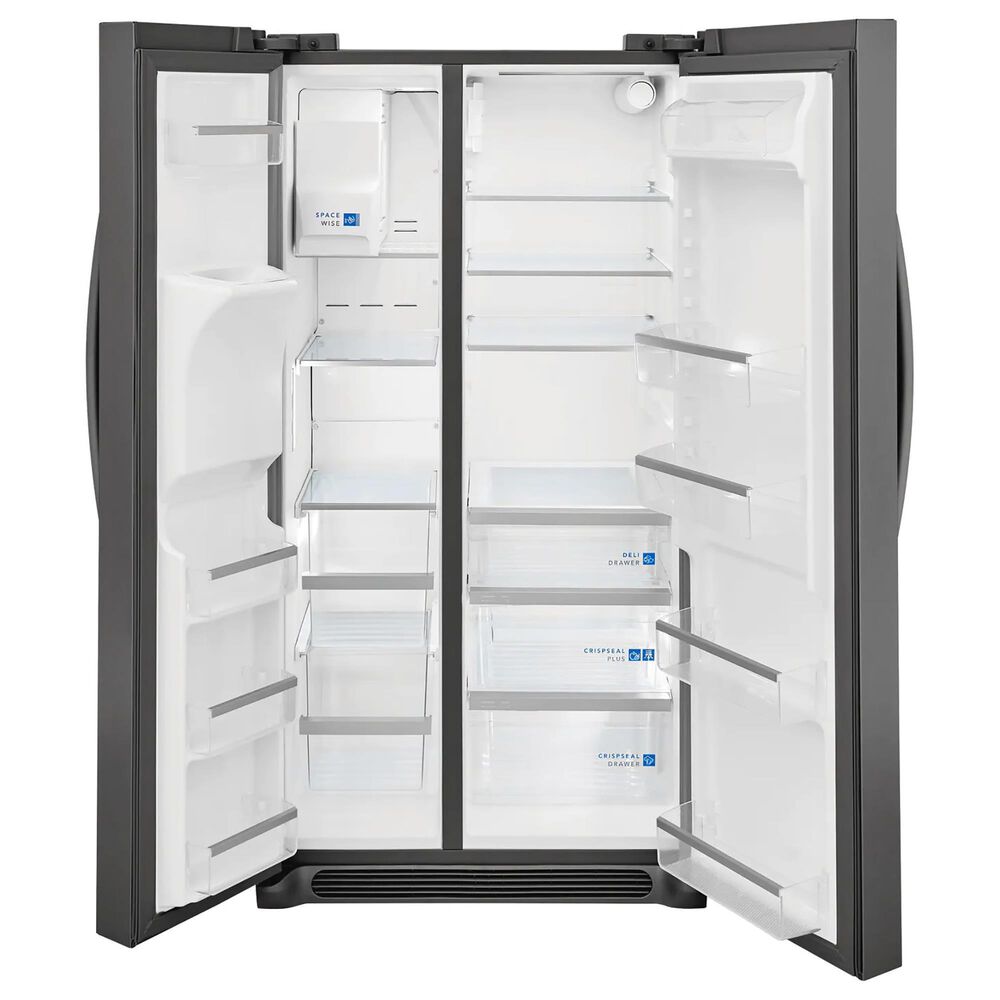 Frigidaire Gallery 25.6 Cu. Ft. Standard Depth Side-by-Side Refrigerator in Smudge Proof Black Stainless Steel, , large