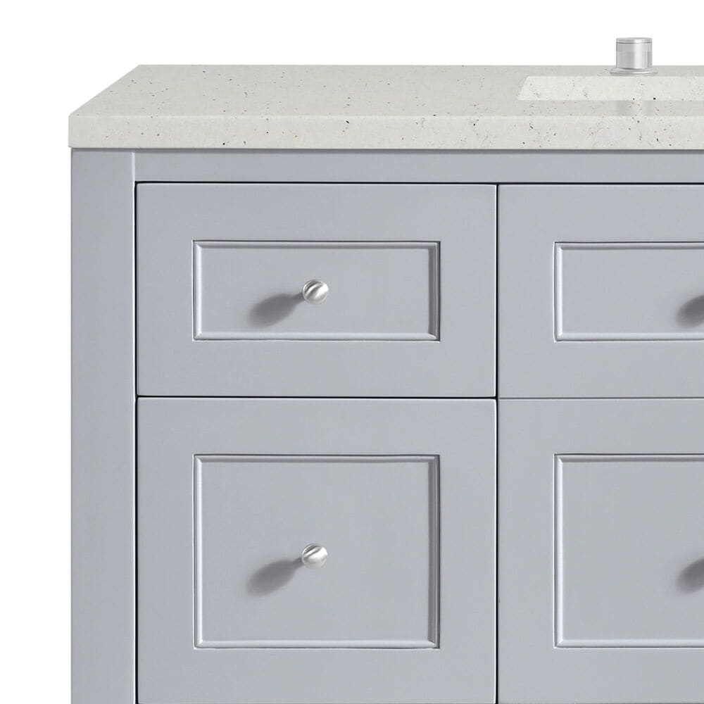 James Martin Vanities Breckenridge 48&quot; Single Bathroom Vanity in Serenity Blue with 3 cm Lime Delight Quartz Top and Rectangular Sink, , large