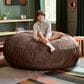 Jaxx 6" Cocoon Large Bean Bag Chair in Chocolate, , large
