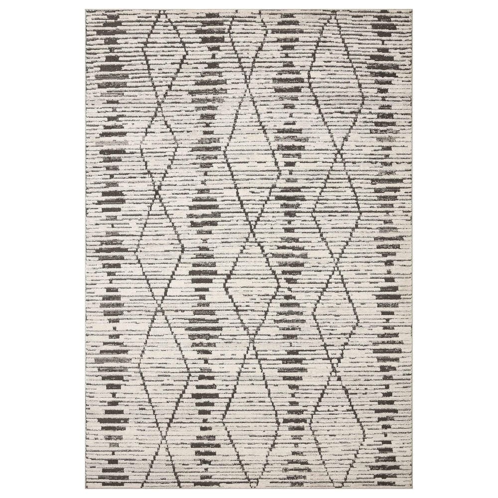 Loloi II Kamala 11"2" x 15"7" Charcoal and Dove Area Rug, , large