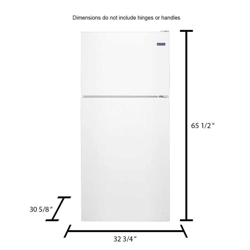 Maytag 21 Cu. Ft. 33-In Wide Top Freezer with PowerCold Feature in White, , large