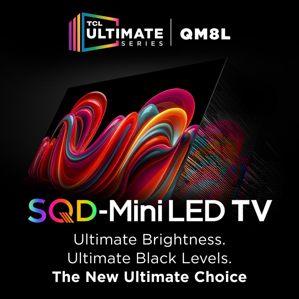TCL 85" QM8L Series 4K UHD HDR SQD-Mini LED Smart TV with Google TV, , large