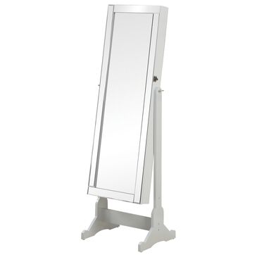 Pacific Landing Storage Jewelry Cheval Mirror in Dove Grey, , large