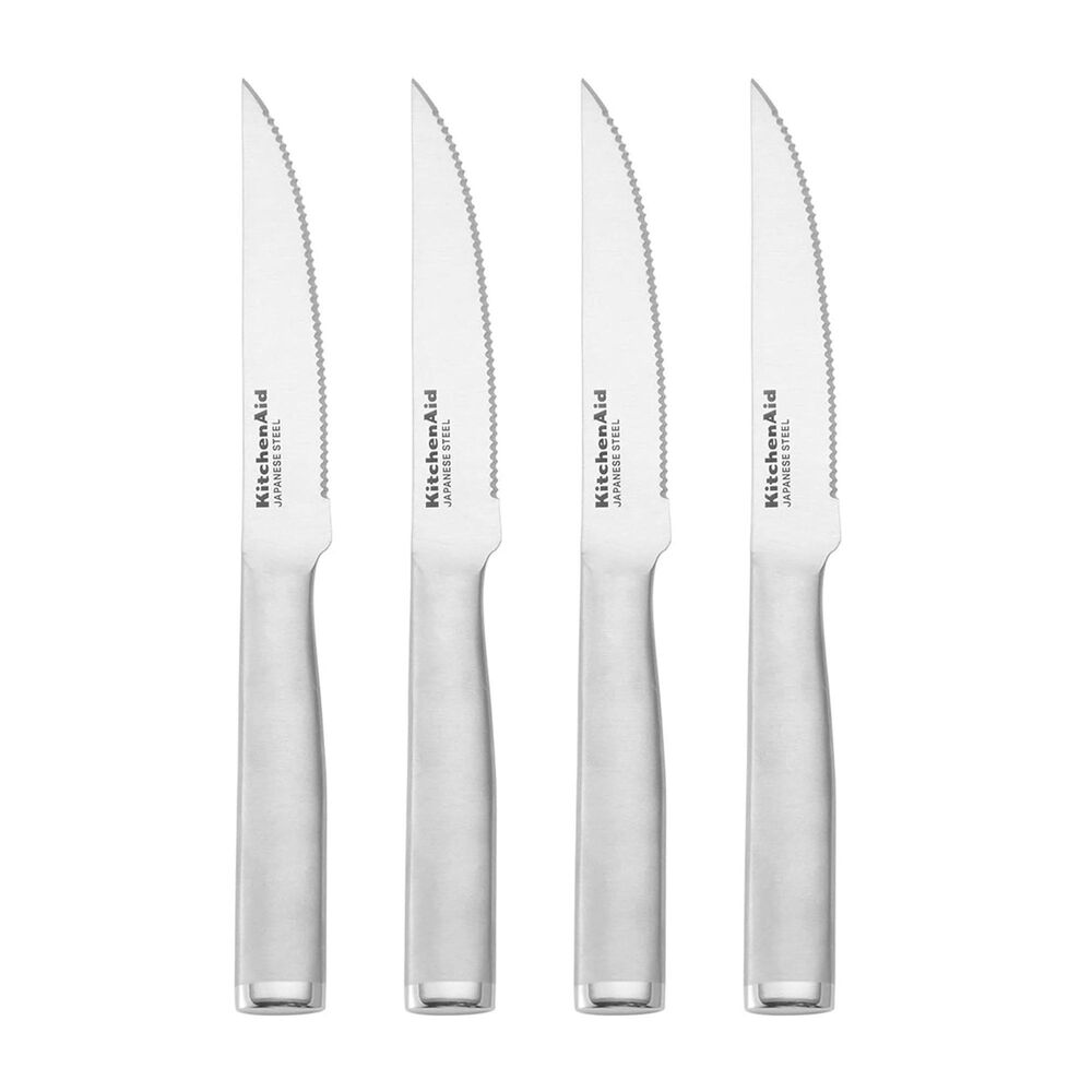 KitchenAid Gourmet 4-Piece Steak Knife Set in Stainless Steel, , large