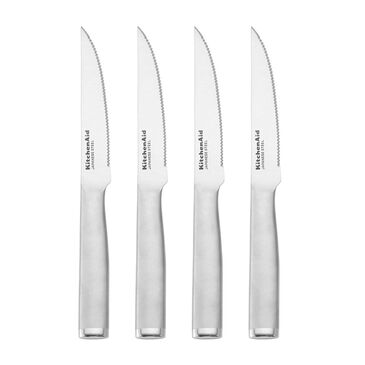 KitchenAid Gourmet 4-Piece Steak Knife Set in Stainless Steel, , large