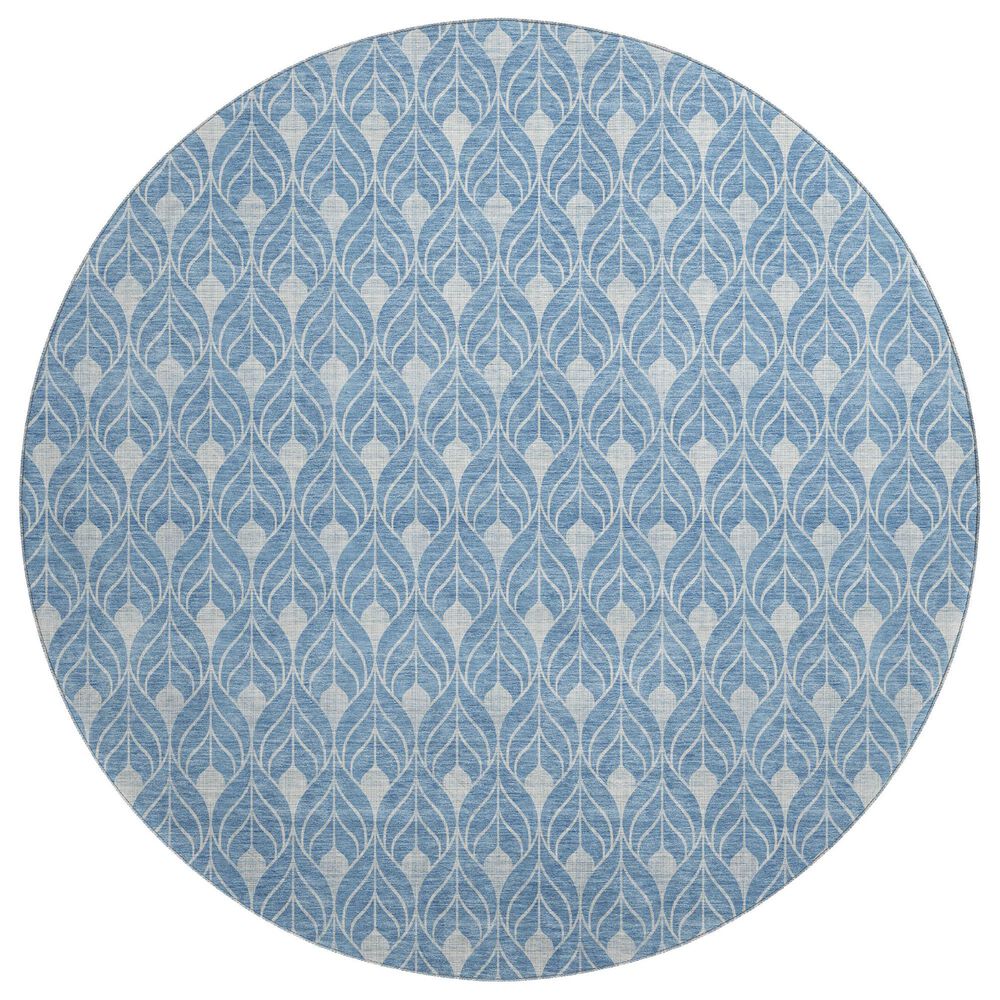 Dalyn Rug Company The Reserve TR10 Denim 8" Round Indoor/Outdoor Area Rug, , large
