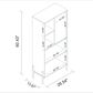 Dayton Bowery 5-Shelf Bookcase in Black/Oak, , large
