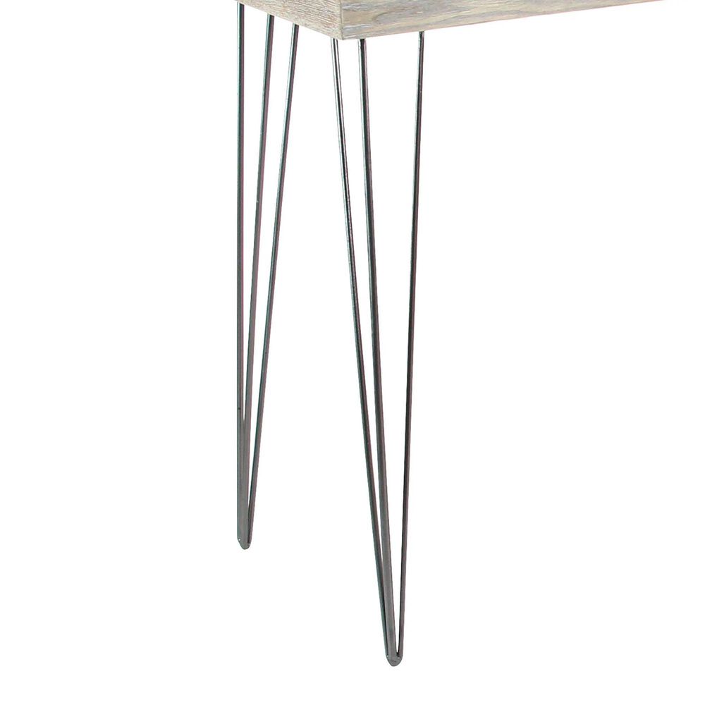 Uma Enterprises Modern Console Table in Brown and Charcoal Black, , large
