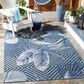 Safavieh Cabana CBN447K 4" x 6" Aqua and Navy Indoor/Outdoor Area Performance Rug, , large