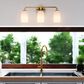 Vaxcel Shelby 3-Light Bathroom Vanity in Natural Brass, , large