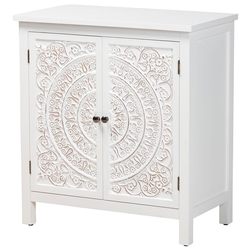 Baxton Studio Yelena 2-Door Storage Cabinet in White, , large