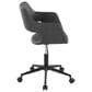 Lumisource Margarite Task Chair with Grey Faux Leather Cushion in Black, , large