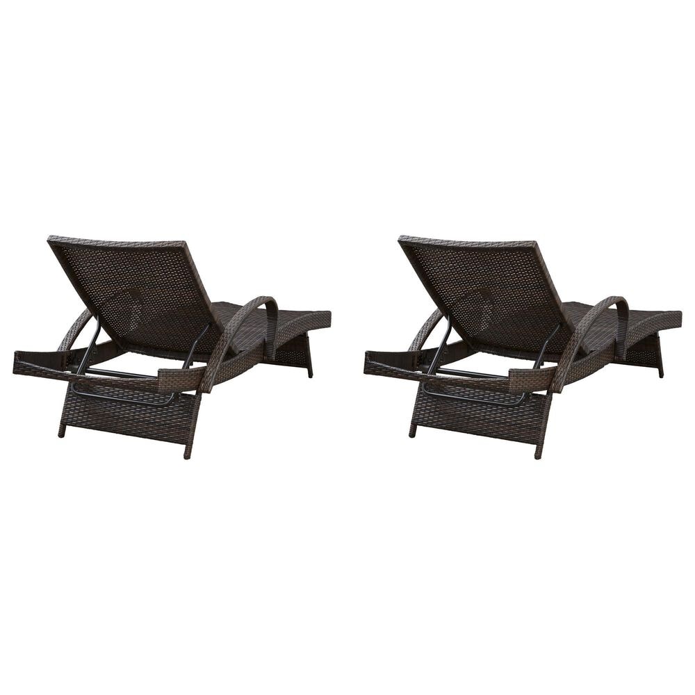 Ashley Kantana Patio Chaise Lounge in Brown &#40;Set of 2&#41;, , large
