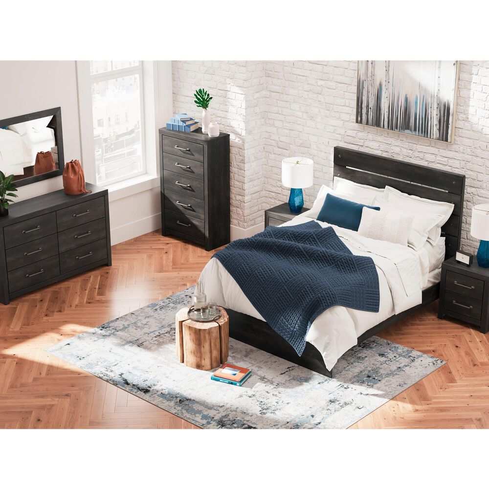 Ashley Hollivern 5-Drawer Chest in Dark Gray, , large