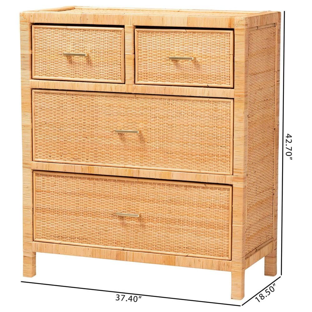 Baxton Studio Vaere 4-Drawer Storage Cabinet in Natural Brown, , large