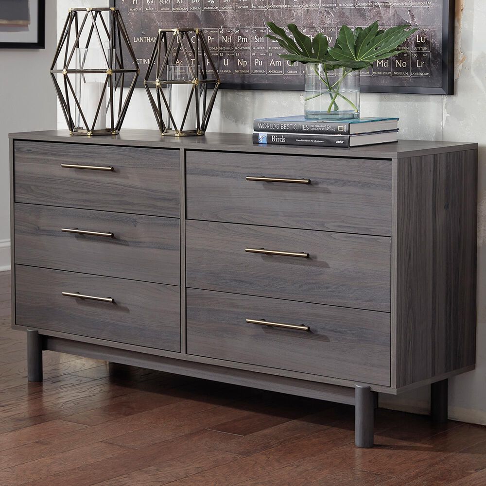 Signature Design by Ashley Brymont 6 Drawer Dresser in Warm Gray, , large