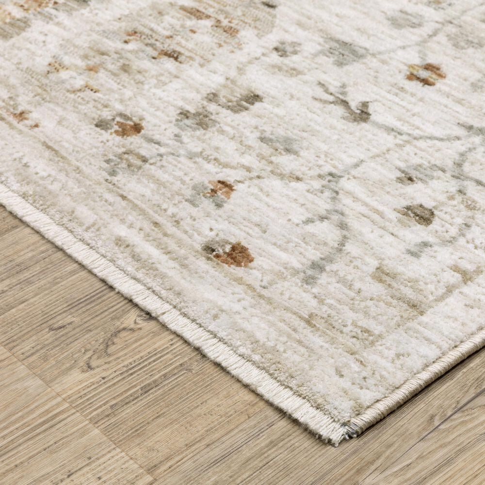 Oriental Weavers Avalon Ivory and Beige 3&#39;2&quot; x 5&#39;Area Rug, , large