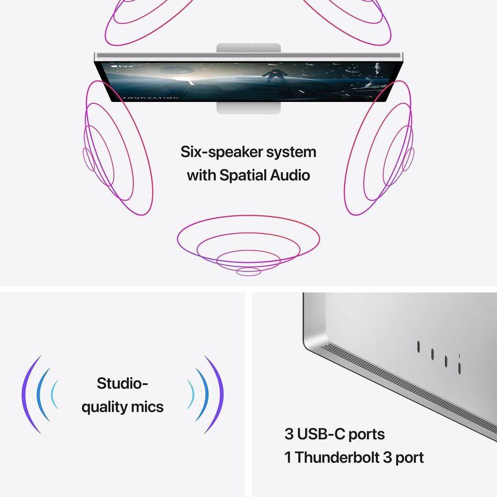 Apple Studio Display - Standard glass - Tilt- and height-adjustable stand, , large