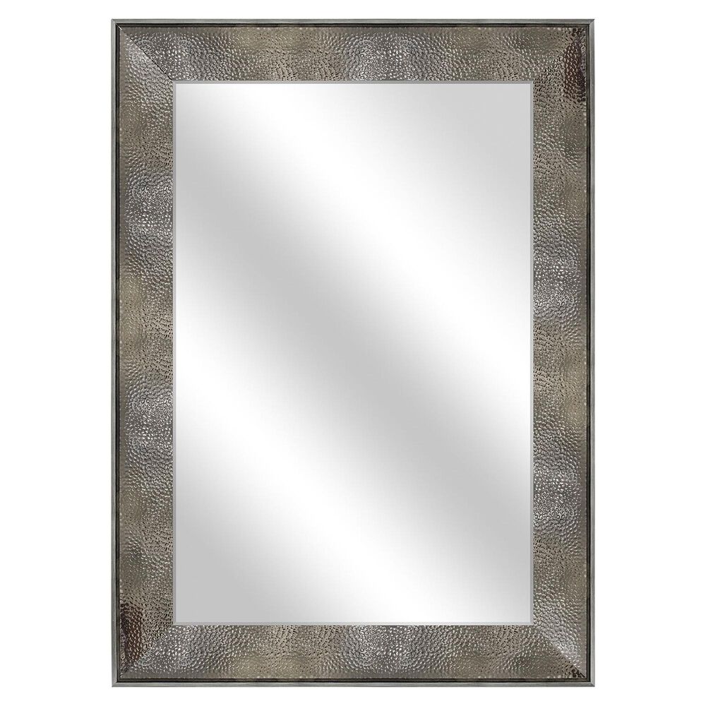 BP Industries Lorna Wall Mirror in Shiny Silver, , large