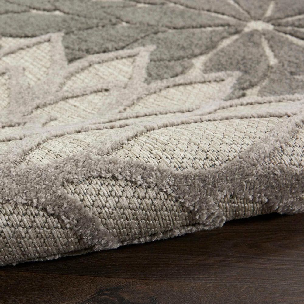 Nourison Aloha 6&#39; x 9&#39; Silver and Grey Indoor/Outdoor Area Rug, , large