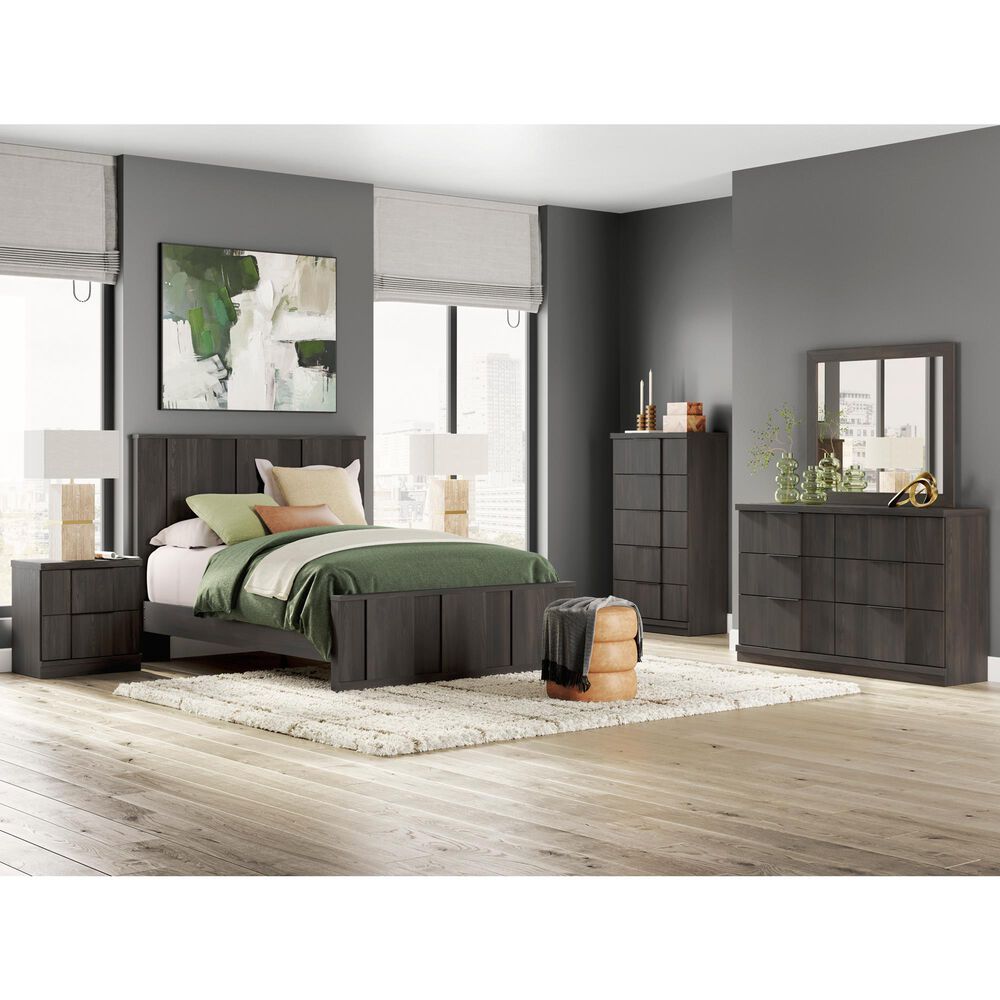 Ashley Shaehartin Queen Panel Platform Bed in Dark Brown, , large