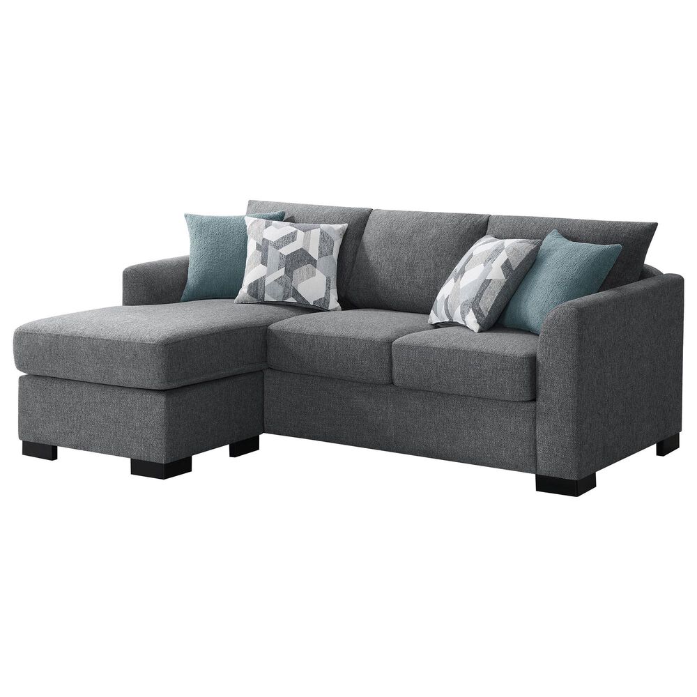 Coaster Storey 2-Piece Stationary Reversible Sleeper Sectional in Grey, , large