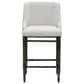 Armen Living Marvin Counter Height Stool with Ivory Upholstery in Antique Pewter, , large