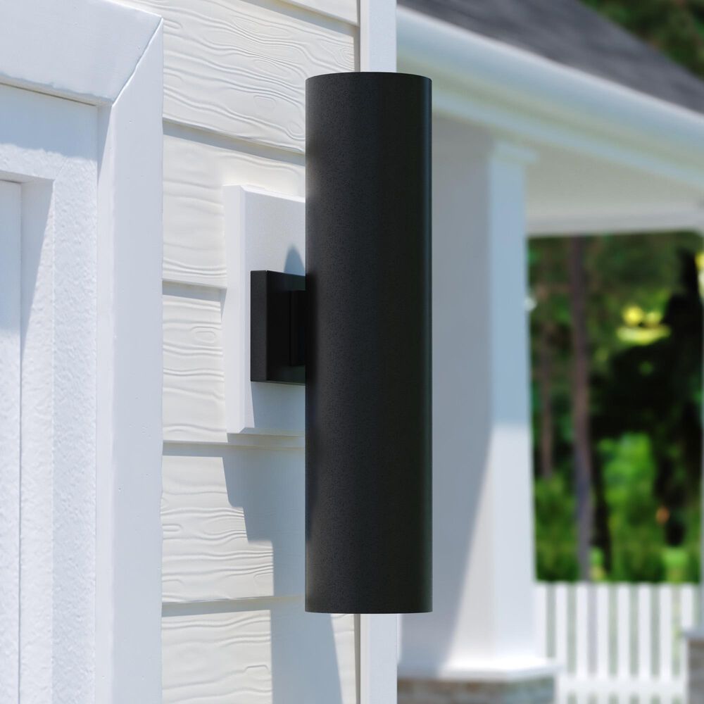 Vaxcel Chiasso 20" 2-Light Outdoor Wall Sconce in Textured Black, , large
