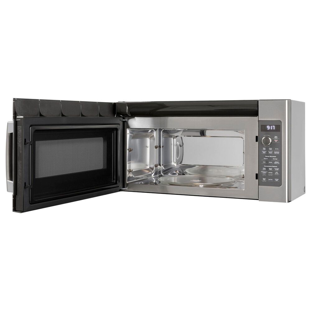 GE Profile 2-Piece Kitchen Package with 30&quot; Gas Double Oven and 1.7 Cu. Ft. Microwave Oven in Fingerprint Resistant Stainless Steel, , large