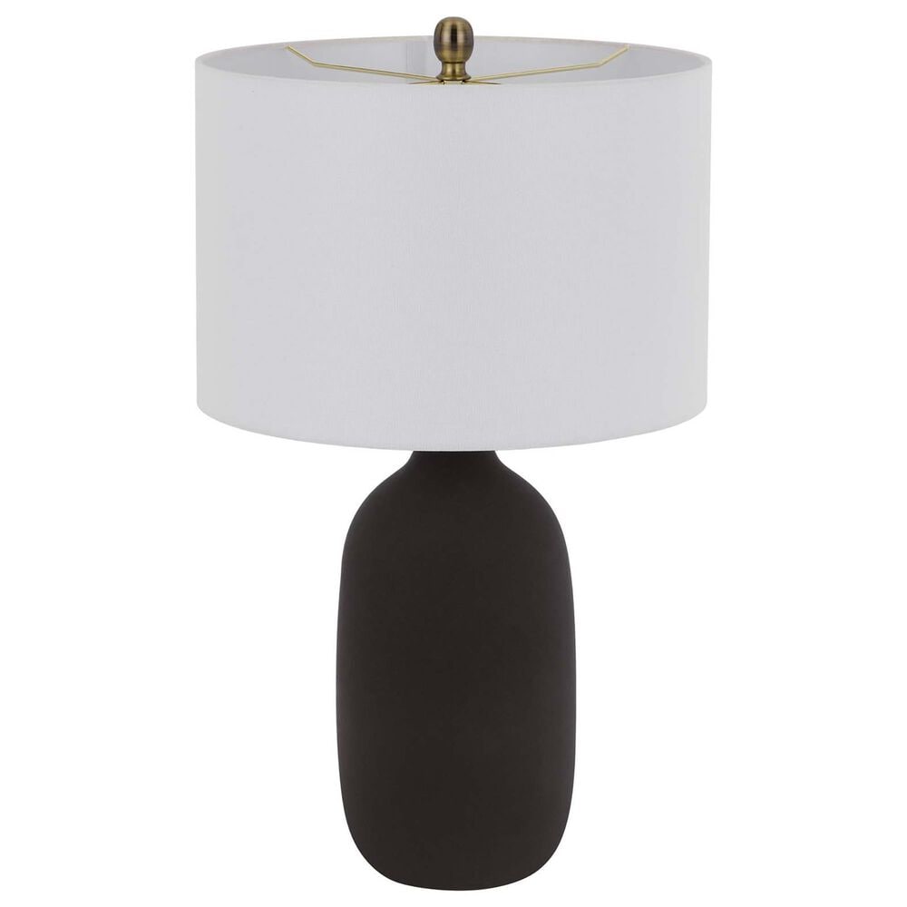 Cal Lighting Trani Ceramic Table Lamp in Matte Black, , large