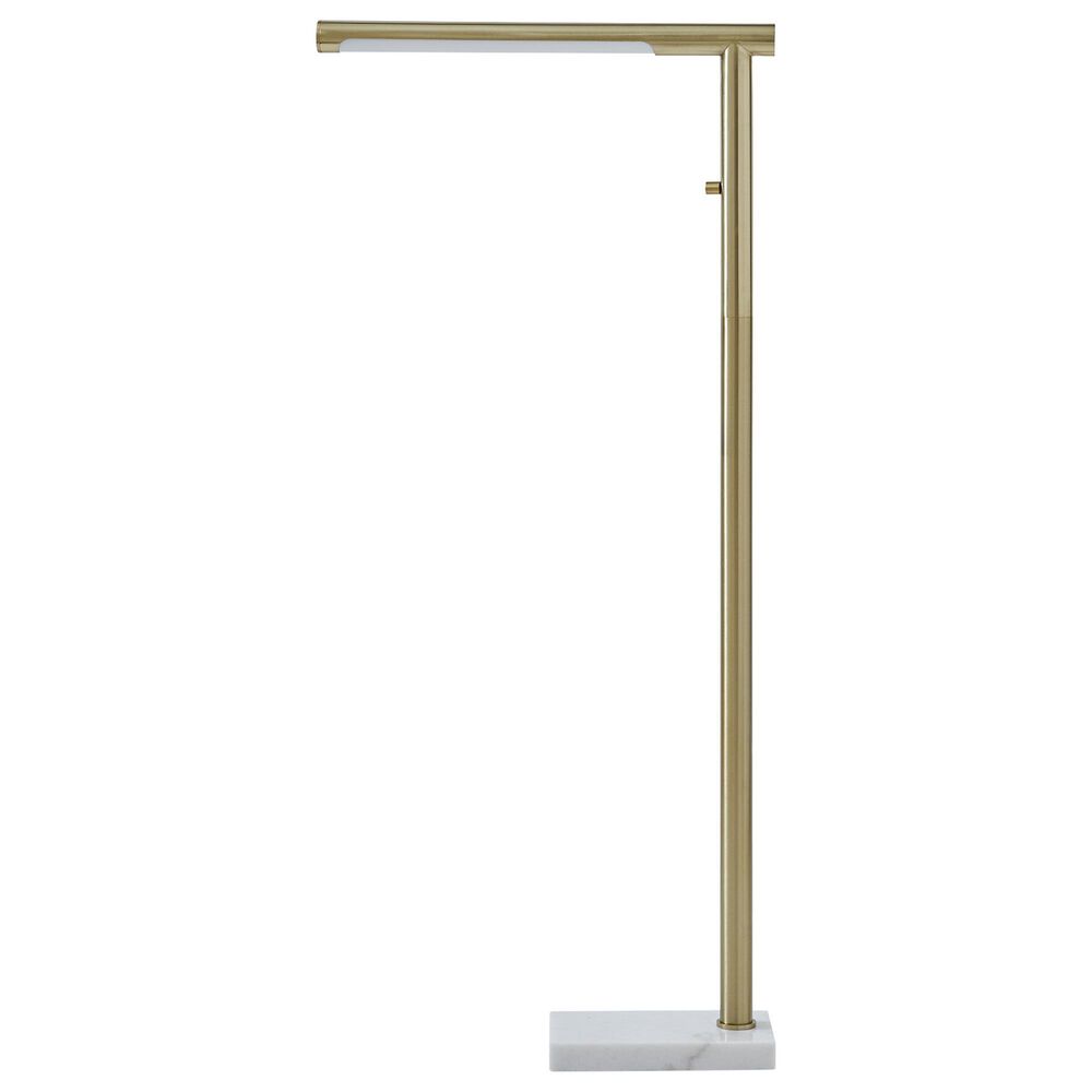 Ashley Santiford Metal Floor Lamp in Gold and White, , large