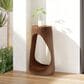 Hearth and Haven Outdoor End Table with Hollow Design in Antique Brown, , large