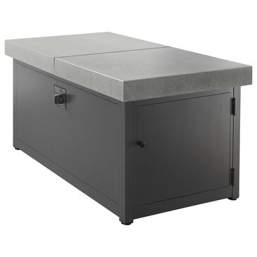 Plank and Hide Plank and Hide Rectangle Fire Pit Table in Black, , large