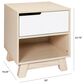 Babyletto Hudson 1 Drawer Nightstand with USB Port in Washed Natural and White, , large