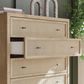 Ashley Cielden 5-Drawer Chest in Tan, , large