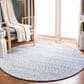 Safavieh Micro-Loop MLP502M 3" Round Blue and Ivory Area Rug, , large