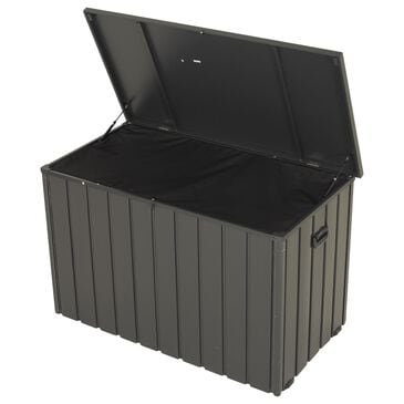 HOMLUX 100-Gallon Outdoor Metal Storage Deck Box in Gray, , large