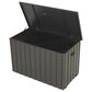 HOMLUX 100-Gallon Outdoor Metal Storage Deck Box in Gray, , large