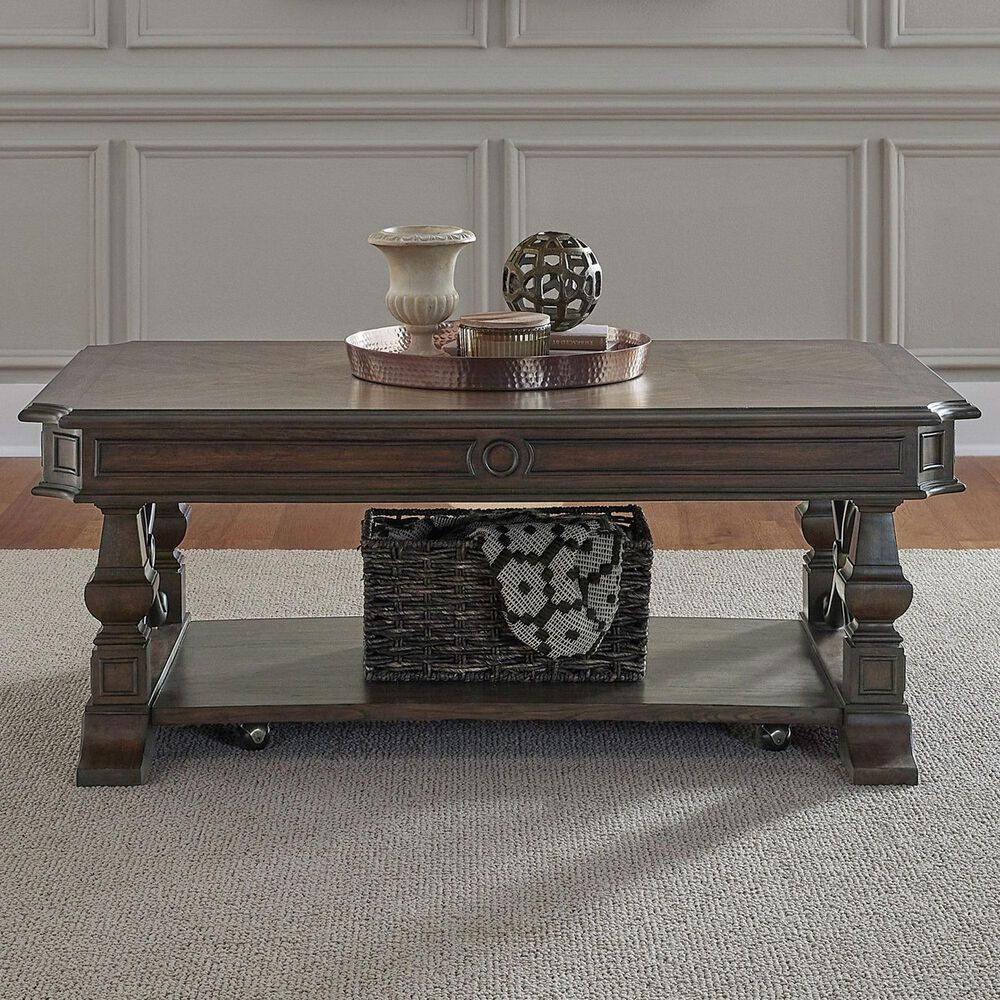 Belle Furnishings Provence Park Cocktail Table in Chateau Brown, , large