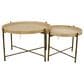 Maple and Jade 3-Piece Rattan Nesting Coffee Table in Matte Brown, Whitewashing and Dark Brown, , large