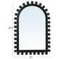 Creative Coop Boho-Southwestern Firwood Arched Wall Mirror in Black, , large
