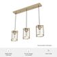 Hunter Astwood 3-Light Linear Cluster in Alturas Gold, , large
