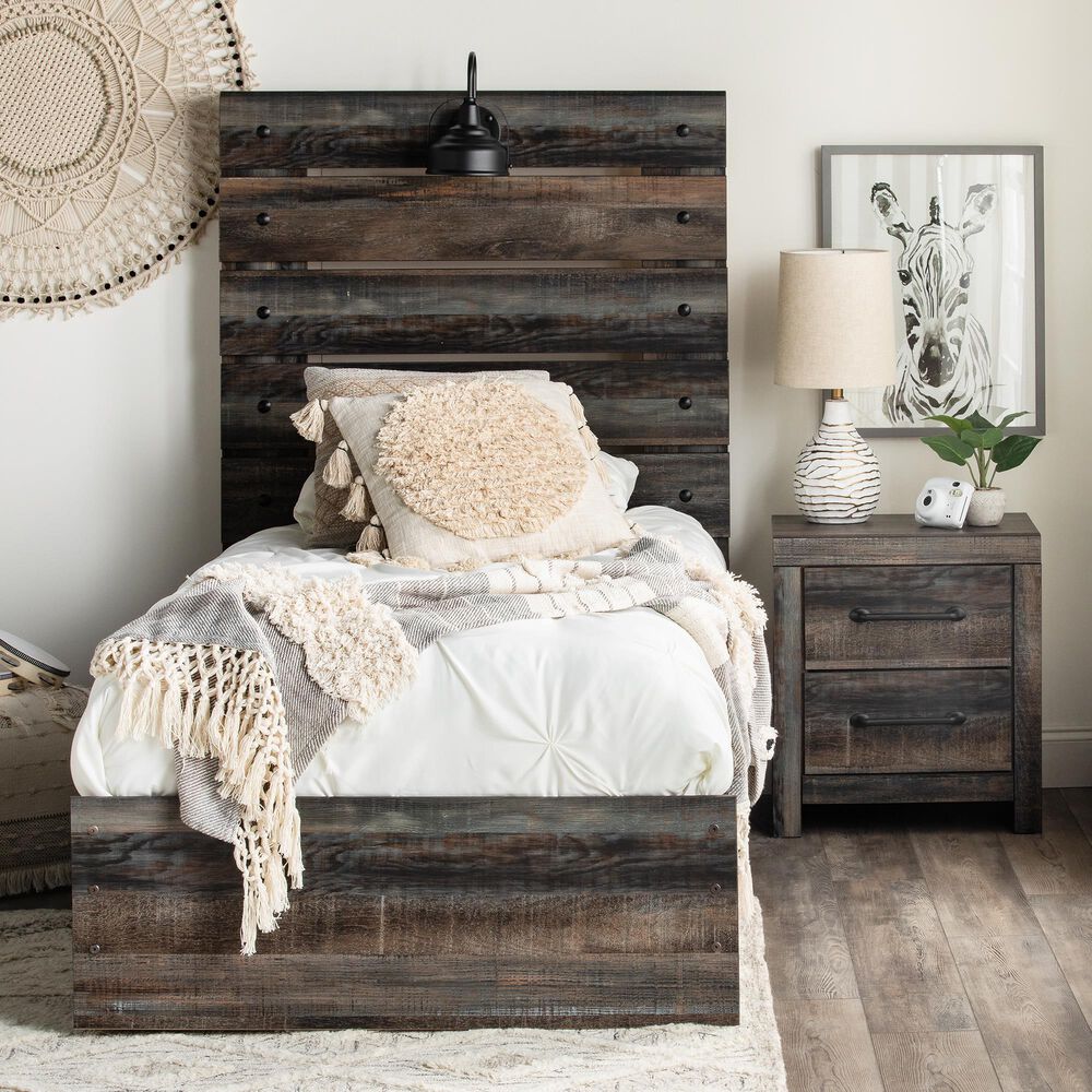 Ashley Drystan Twin Storage Bed in Rustic Brown, , large
