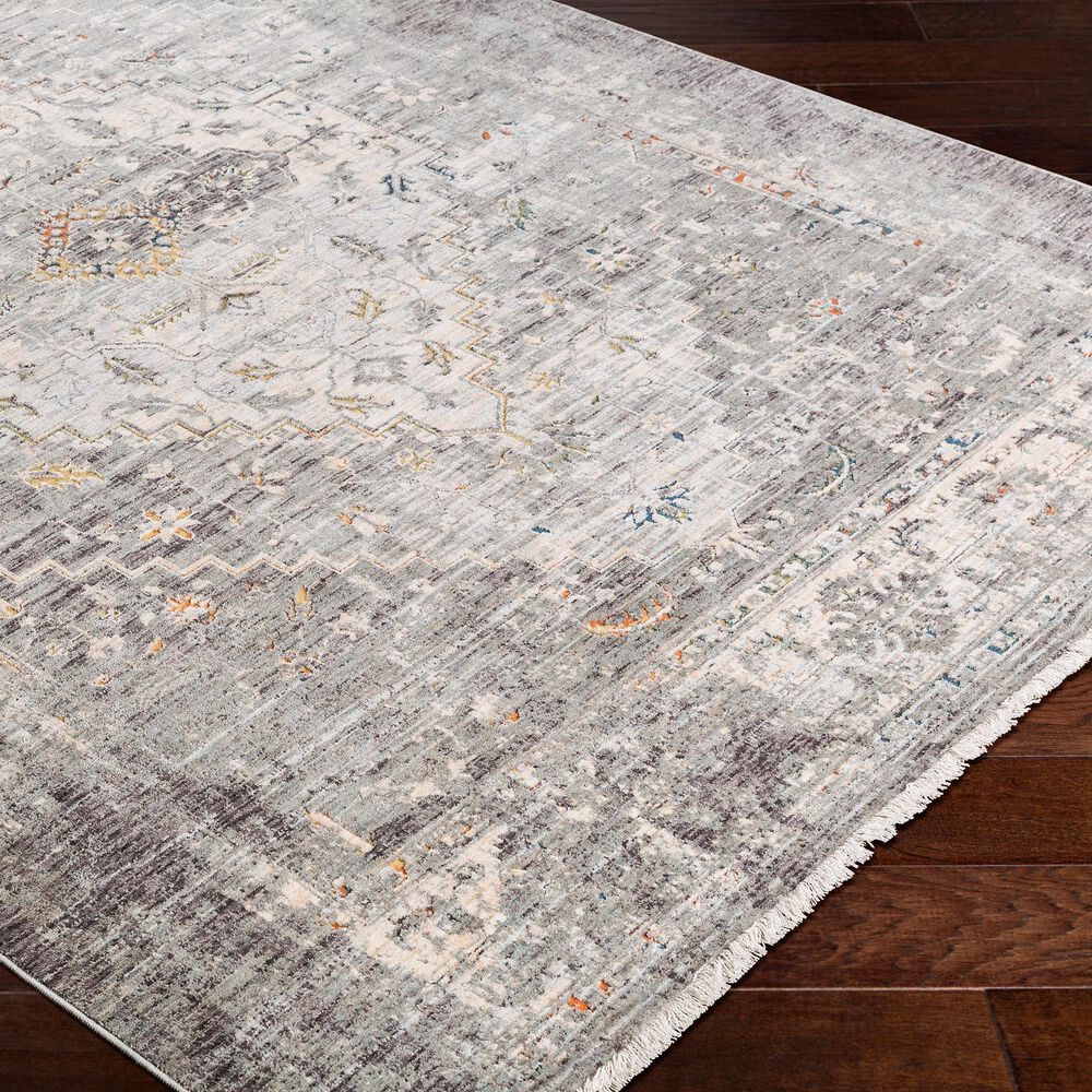 Surya Presidential PDT-2311 7&#39;9&quot; x 10&#39;3&quot; Charcoal, Ivory, Blue and Orange Area Rug, , large