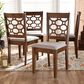 Baxton Studio Peter Side Chair in Walnut Brown (Set of 4), , large